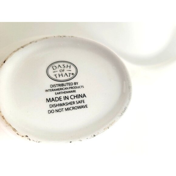 Dash Of That Ceramic Spoon Rest White Floral Design Large Ladle Size Earthenware - Picture 5 of 10